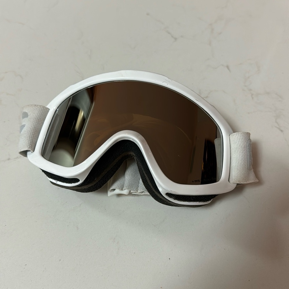 POC white ski googles